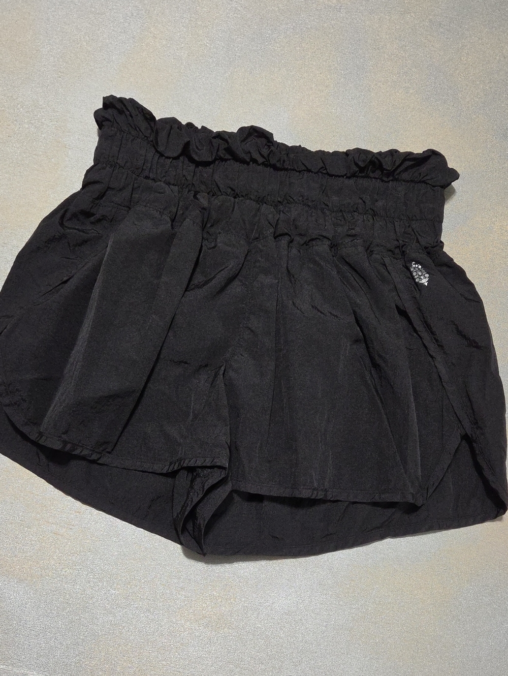 FP Movement by Free People Black Smocked-Waist Skort NWOTS